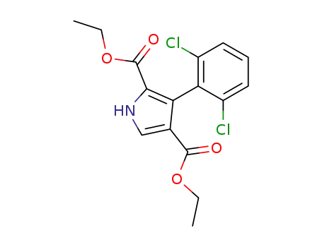 Molecular Structure of 647025-80-7 (1H-Pyrrole-2,4-dicarboxylic acid, 3-(2,6-dichlorophenyl)-, diethyl ester)