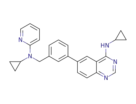 N-cyclopropyl-6-(3-((cyclopropyl(pyridin-2-yl)amino)methyl)phenyl)quinazoline-4-amine