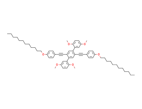 Molecular Structure of 190371-84-7 (1,1':4',1''-Terphenyl,
2',5'-bis[[4-(dodecyloxy)phenyl]ethynyl]-2,2'',5,5''-tetramethoxy-)