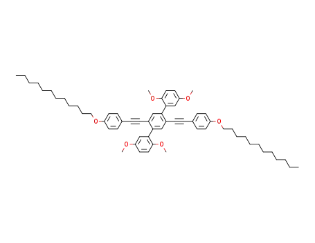 Molecular Structure of 190371-84-7 (1,1':4',1''-Terphenyl,
2',5'-bis[[4-(dodecyloxy)phenyl]ethynyl]-2,2'',5,5''-tetramethoxy-)