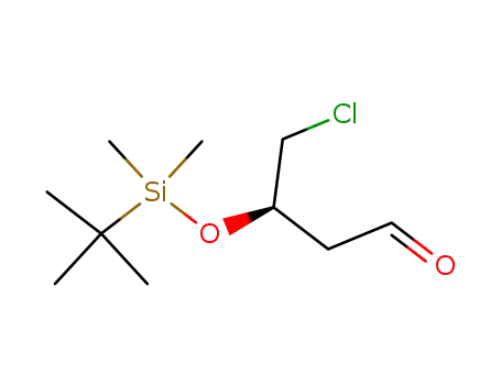 Molecular Structure of 119136-98-0 (Butanal, 4-chloro-3-[[(1,1-dimethylethyl)dimethylsilyl]oxy]-, (3R)-)