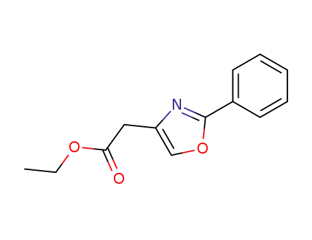 Molecular Structure of 84446-03-7 (4-Oxazoleacetic acid, 2-phenyl-, ethyl ester)