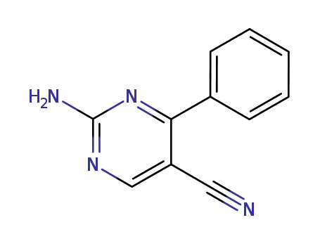 Molecular Structure of 264927-84-6 (2-AMINO-4-PHENYLPYRIMIDINE-5-CARBONITRILE)