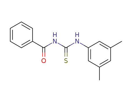 Molecular Structure of 117174-79-5 (1-Benzoyl-3-(3,5-dimethylphenyl)thiourea, 5-[(Benzoylcarbamothioyl)amino]-m-xylene)