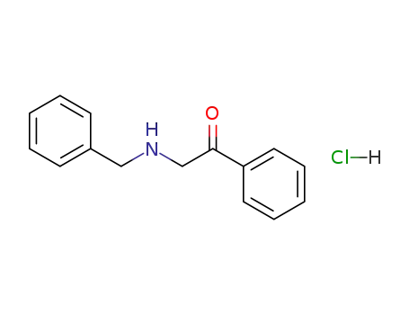 Molecular Structure of 101089-40-1 (Ethanone, 1-phenyl-2-[(phenylmethyl)amino]-, hydrochloride)