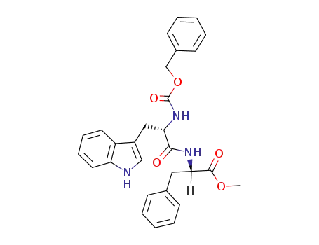 Molecular Structure of 6683-28-9 (methyl ((benzyloxy)carbonyl)-L-tryptophyl-L-phenylalaninate)