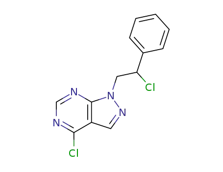 1H-Pyrazolo[3,4-d]pyrimidine, 4-chloro-1-(2-chloro-2-phenylethyl)-