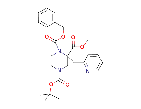 1,2,4-Piperazinetricarboxylic acid, 2-(2-pyridinylmethyl)-,
4-(1,1-dimethylethyl) 2-methyl 1-(phenylmethyl) ester