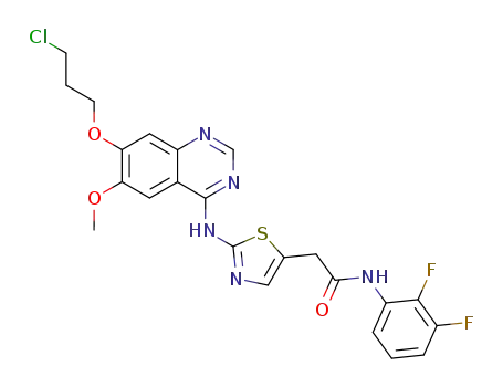 5-Thiazoleacetamide,
2-[[7-(3-chloropropoxy)-6-methoxy-4-quinazolinyl]amino]-N-(2,3-difluoro
phenyl)-