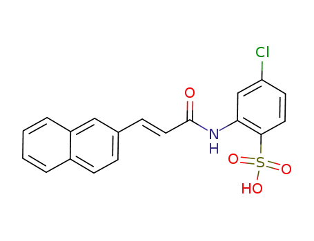 Molecular Structure of 1034331-52-6 (4-chloro-2-((E)-3-naphthalen-2-yl-acryloylamino)-benzenesulfonic acid)