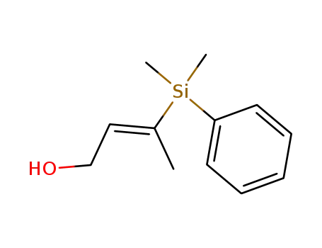 Molecular Structure of 104066-57-1 (2-Buten-1-ol, 3-(dimethylphenylsilyl)-, (E)-)