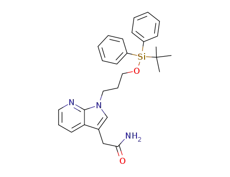2-{1-[3-(tert-butyl-diphenyl-silanyloxy)-propyl]-1H-pyrrolo[2,3-b]pyridin-3-yl}-acetamide
