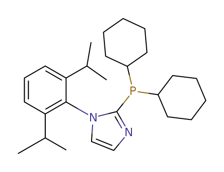 Molecular Structure of 1138156-50-9 (2-(dicyclohexylphosphino)-1-(2,6-diisopropylphenyl)-1H-imidazole)