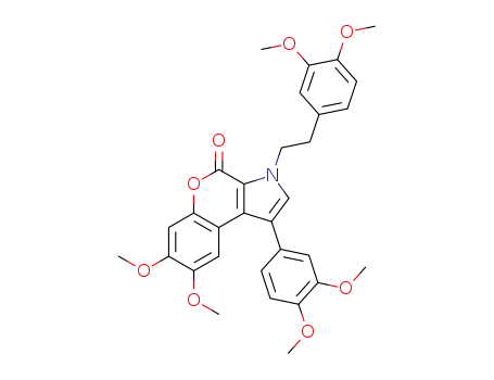 [1]Benzopyrano[3,4-b]pyrrol-4(3H)-one,
1-(3,4-dimethoxyphenyl)-3-[2-(3,4-dimethoxyphenyl)ethyl]-7,8-dimethoxy
-
