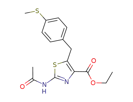 4-Thiazolecarboxylic acid,
2-(acetylamino)-5-[[4-(methylthio)phenyl]methyl]-, ethyl ester
