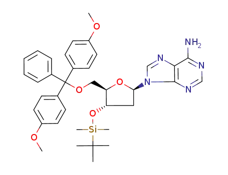Molecular Structure of 89947-86-4 (3'-O-(t-Butyldimethylsilyl)-5'-O-(4,4'-dimethoxytrityl)-2'-deoxyadenosine)