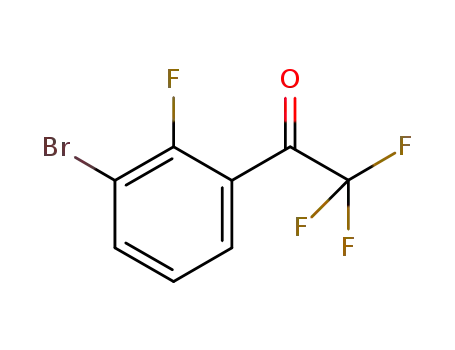 Molecular Structure of 871353-32-1 (1-(3-bromo-2-fluorophenyl)-2,2,2-trifluoroethan-1-one)