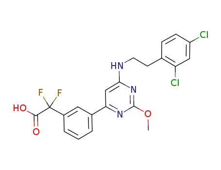 (3-{6-[2-(2,4-dichloro-phenyl)-ethylamino]-2-methoxy-pyrimidin-4-yl}-phenyl)-difluoro-acetic acid