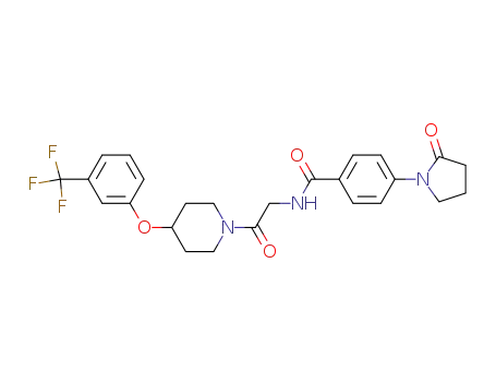 4-(2-oxo-pyrrolidin-1-yl)-N-{2-oxo-2-[4-(3-trifluoromethyl-phenoxy)-piperidin-1-yl]-ethyl}-benzamide