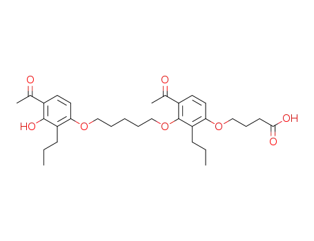Butanoic acid,
4-[4-acetyl-3-[[5-(4-acetyl-3-hydroxy-2-propylphenoxy)pentyl]oxy]-2-prop
ylphenoxy]-