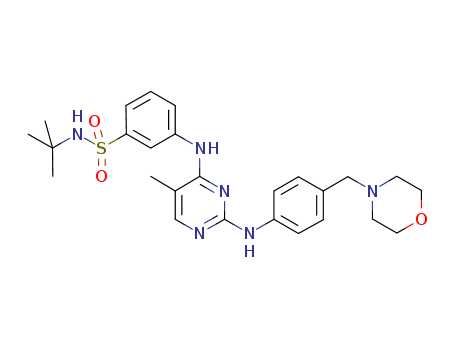 N-tert-butyl-3-[[5-methyl-2-[4-(morpholin-4-ylmethyl)anilino]pyrimidin-4-yl]amino]benzenesulfonamide