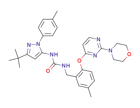 1-(2-(2-morpholinopyrimidin-4-yloxy)-5-methylbenzyl)-3-(3-t-butyl-1-p-tolyl-1H-pyrazol-5-yl)urea