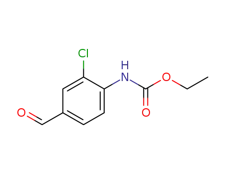 Molecular Structure of 761412-21-9 ((2-chloro-4-formylphenyl)carbamic acid ethyl ester)
