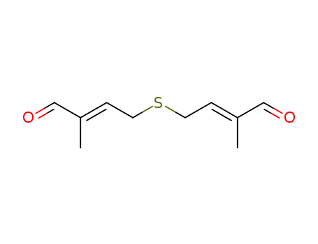 Molecular Structure of 251291-80-2 (bis(3-formyl-3-methyl-2-propenyl) sulfide)