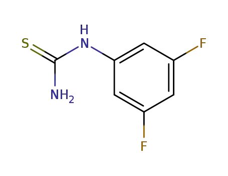Molecular Structure of 791594-33-7 (3,5-DIFLUOROPHENYLTHIOUREA)