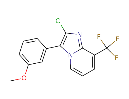 Molecular Structure of 1167571-66-5 (2-chloro-3-(3-methoxyphenyl)-8-(trifluoromethyl)imidazo[1,2-a]pyridine)