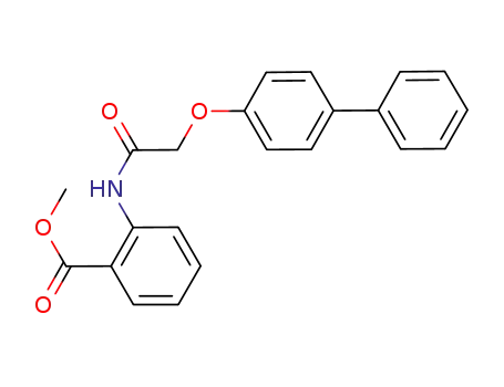 Molecular Structure of 302550-86-3 (Benzoic acid, 2-[[([1,1'-biphenyl]-4-yloxy)acetyl]amino]-, methyl ester)