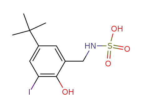1-<5-(1,1-dimethylethyl)-2-hydroxy-3-iodophenyl>methanesulfamic acid