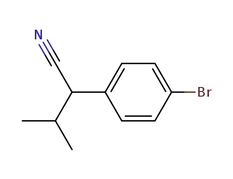 Molecular Structure of 51632-12-3 (2-(4-BroMo-phenyl)-3-Methyl-butyronitrile)