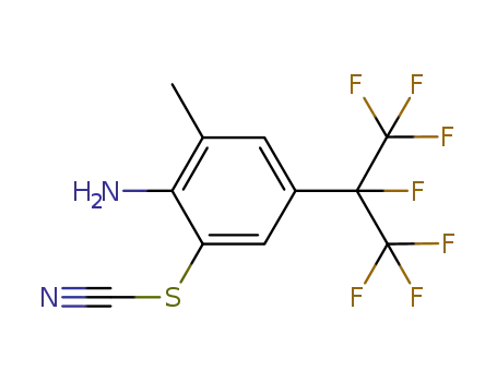 Molecular Structure of 1126745-45-6 (2-methyl-4-(1,2,2,2-tetrafluoro-1-trifluoromethylethyl)-6-thiocyanatophenylamine)