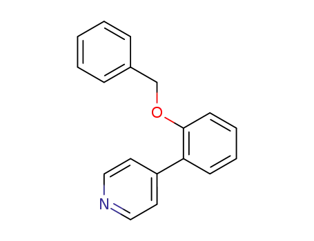 Molecular Structure of 106047-20-5 (Pyridine, 4-[2-(phenylmethoxy)phenyl]-)