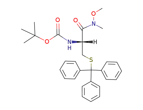 Molecular Structure of 158861-38-2 (N-BOC-S-TRITYLCYSTEIN-N-METHOXY-N-METHYLAMIDE)