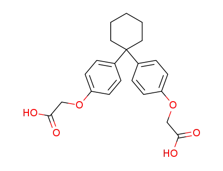 Molecular Structure of 1915-01-1 (4,4'-cyclohexylidenebisphenyldioxyacetic acid)
