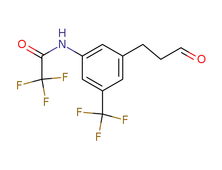Molecular Structure of 924909-54-6 (Acetamide, 2,2,2-trifluoro-N-[3-(3-oxopropyl)-5-(trifluoromethyl)phenyl]-)