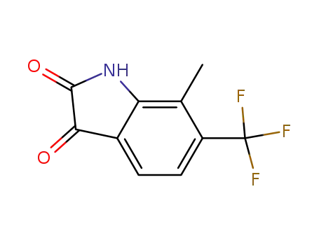 Molecular Structure of 851045-49-3 (1H-Indole-2,3-dione, 7-methyl-6-(trifluoromethyl)-)