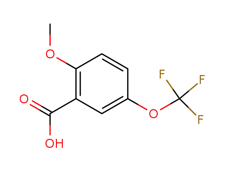 Molecular Structure of 191604-88-3 (2-METHOXY-5-(TRIFLUOROMETHOXY)BENZOIC ACID)