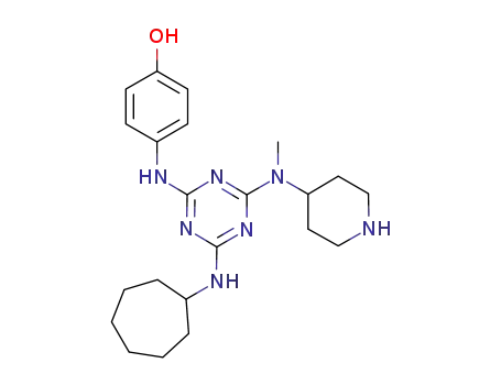Phenol,
4-[[4-(cycloheptylamino)-6-(methyl-4-piperidinylamino)-1,3,5-triazin-2-yl]
amino]-