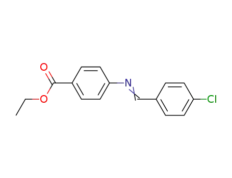 Molecular Structure of 16979-23-0 (Benzoic acid, 4-[[(4-chlorophenyl)methylene]amino]-, ethyl ester)