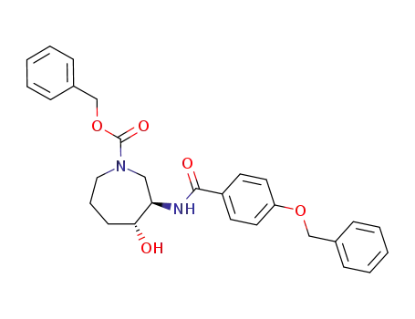 4-hydroxy-3-[4-(phenylmethoxy)benzoylamino]-1-(phenylmethoxycarbonyl)-hexahydroazepine