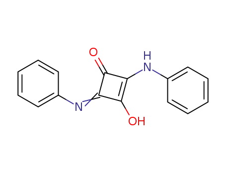 Molecular Structure of 18019-52-8 (3-Hydroxy-2-(phenylamino)-4-(phenylimino)-2-cyclobuten-1-one)