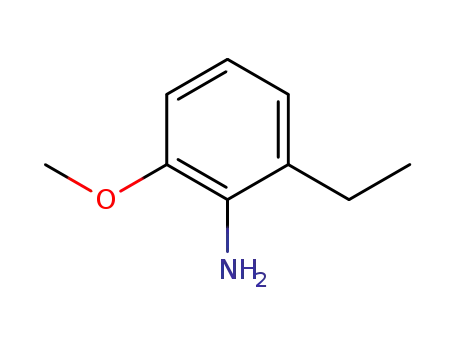 Molecular Structure of 53982-01-7 (Benzenamine, 2-ethyl-6-methoxy-)