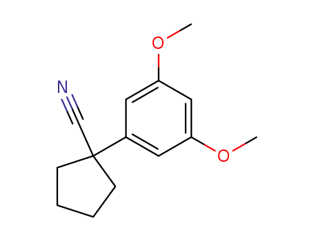 Molecular Structure of 339094-26-7 (Cyclopentanecarbonitrile, 1-(3,5-dimethoxyphenyl)-)
