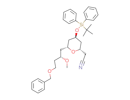 2H-Pyran-2-acetonitrile,
4-[[(1,1-dimethylethyl)diphenylsilyl]oxy]tetrahydro-6-[(2R)-2-methoxy-4-(
phenylmethoxy)butyl]-, (2S,4S,6R)-