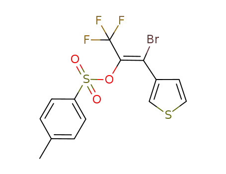 (E)-1-bromo-3,3,3-trifluoro-1-(3-thienyl)-2-tosyloxypropene