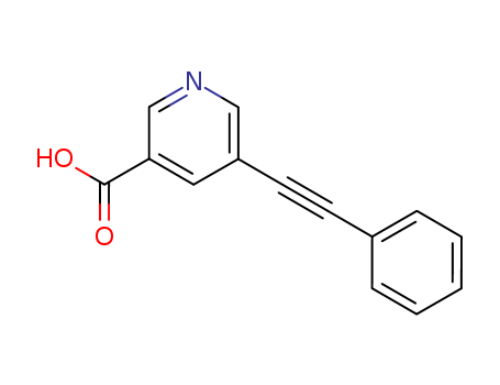 5-(2-phenylethynyl)pyridine-3-carboxylic acid