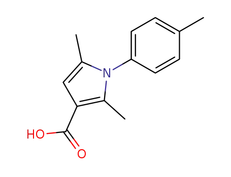 Molecular Structure of 3807-57-6 (2,5-DIMETHYL-1-P-TOLYL-1H-PYRROLE-3-CARBOXYLIC ACID)